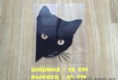 Наклейка на авто Кот Чёрная