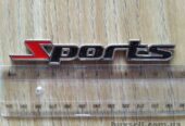 Наклейка на авто Металлическая Sports.Тюнинг авто