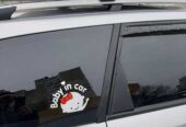 Наклейка на авто мото Дети в машине Предупреждающие наклейки
