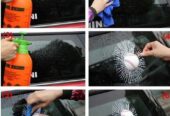 Наклейка на авто Мяч футбольный желтый в окне авто наклейка прикол