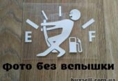 Наклейка на авто На бак Белая светоотражающая
