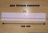 Наклейка на авто на капот две полосы Белая