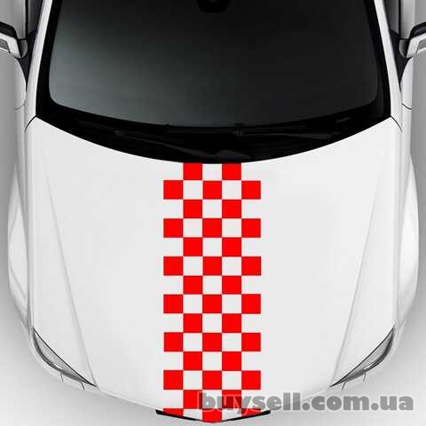 Наклейка на авто на капот Красная