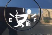 Наклейка на авто на крышку бака авто Черная