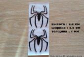 Наклейка на авто Паук Черный 1 пара выпуклая