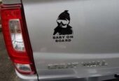 Наклейка на авто Ребенок в машине"Baby on board" Черная