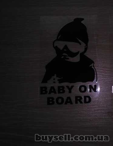 Наклейка на авто Ребенок в машине"Baby on board" Черная