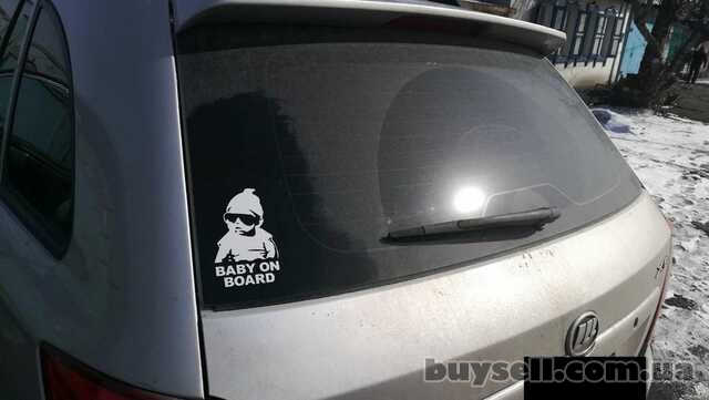 Наклейка на авто Ребенок в машине"Baby on board" Чёрная,Бела