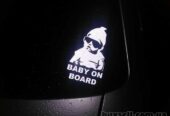 Наклейка на авто Ребенок в машине Baby on board Большая