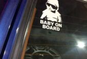 Наклейка на авто Ребенок в машине Baby on board большая светоотражающ