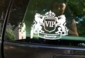 Наклейка на авто Вип VIP Белая светоотражающая