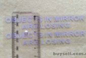 Наклейка на боковые зеркала Objects in Mirror are Losing Белая светоот
