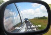 Наклейка на боковые зеркала Objects in Mirror are Losing Белая светоот