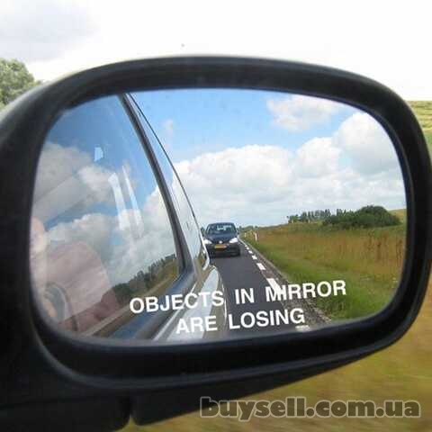 Наклейка на боковые зеркала Objects in Mirror are Losing Белая светоот
