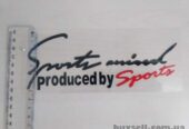 Наклейка на кузов авто Sport mind produced by sports Черная с Красным