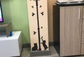 Наклейка на стену фонарный столб и котики , холодильник,  шкаф,  тумбо