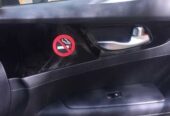 Наклейка в авто салон Не курить Красная