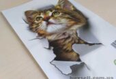 Наклейки котик номер 4 для ванны,  кухни
