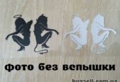 Наклейки на авто Чертенок и Ангелочек Черная и Белая светоотражающая Т