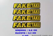 Наклейки на авто на ручки авто faketaxi 4 шт