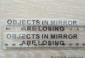 Наклейки на боковые зеркала заднего вида Чёрная Objects in Mirror are