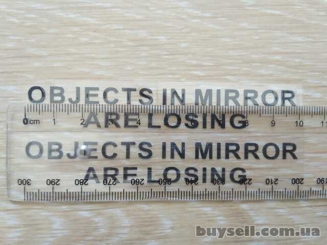 Наклейки на боковые зеркала заднего вида Чёрная Objects in Mirror are