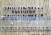 Наклейки на боковые зеркала заднего вида Чёрная Objects in Mirror are