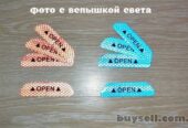 Наклейки на двери авто Open 4 штуки светоотражающая