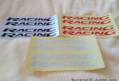 Наклейки на ручки Racing Черная,  Красная и Белая светоотражающая 4 шт