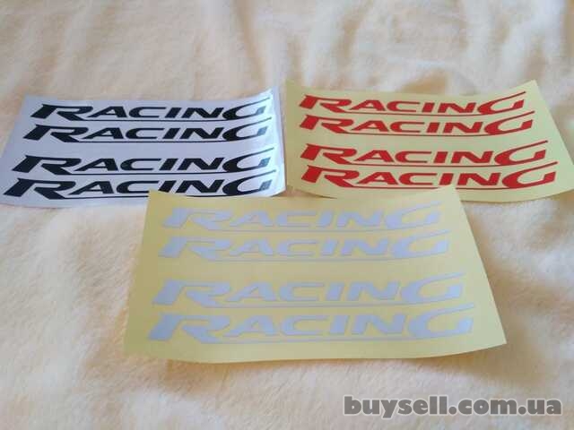 Наклейки на ручки Racing Черная,  Красная и Белая светоотражающая 4 шт