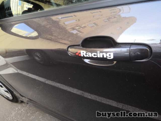 Наклейки на ручки Racing Черная,Красная,Белая светоотражающая 4 шт