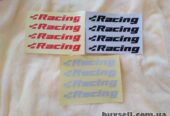 Наклейки на ручки Racing Черная,Красная,Белая светоотражающая 4 шт