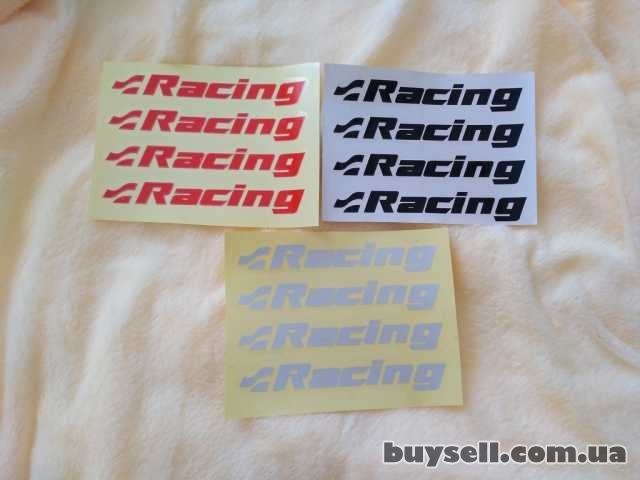 Наклейки на ручки Racing Черная,Красная,Белая светоотражающая 4 шт