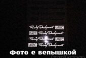 Наклейки на ручки WRC Черная , Белая светоотражающая номер 3,4