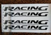 Наклейки на ручки , дворники авто Racing Черная и Белая светоотражающа