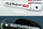 Наклейки на ручки машины TRD номер 7 Белая светоотражающая