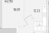 Продам квартиру 41 кв. м. ,  9/24,  новый,  сданный доме,  жк 61-я Жем