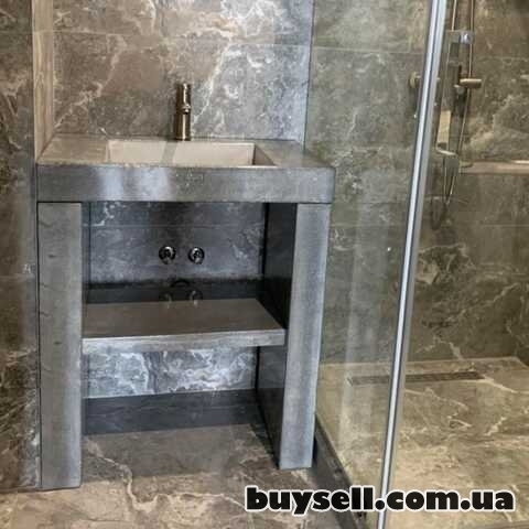 Умывальник из бетона самостоятельно стоящий тумба