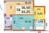 Продам 1-ю квартиру 44м,  Причальная 11 ЖК Урловский 1 без комиссии
