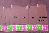 Стекло закаленное на iphone 4, 5, 6, 6+, 7, 7+, 8, 8+11, 11 Pro M