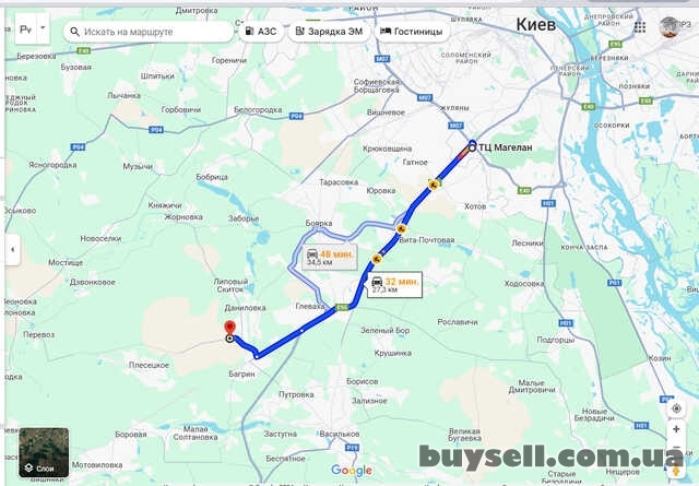 Фасад асфальтної дороги 4,  47Га.  До Київа 27 км