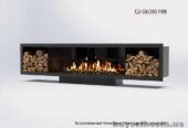 Вбудований біокамін Очаг Дровниця 1300 – арт.021 Gloss Fire