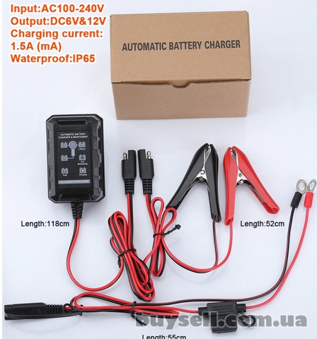 Зарядное универсальное,  6V/12V.