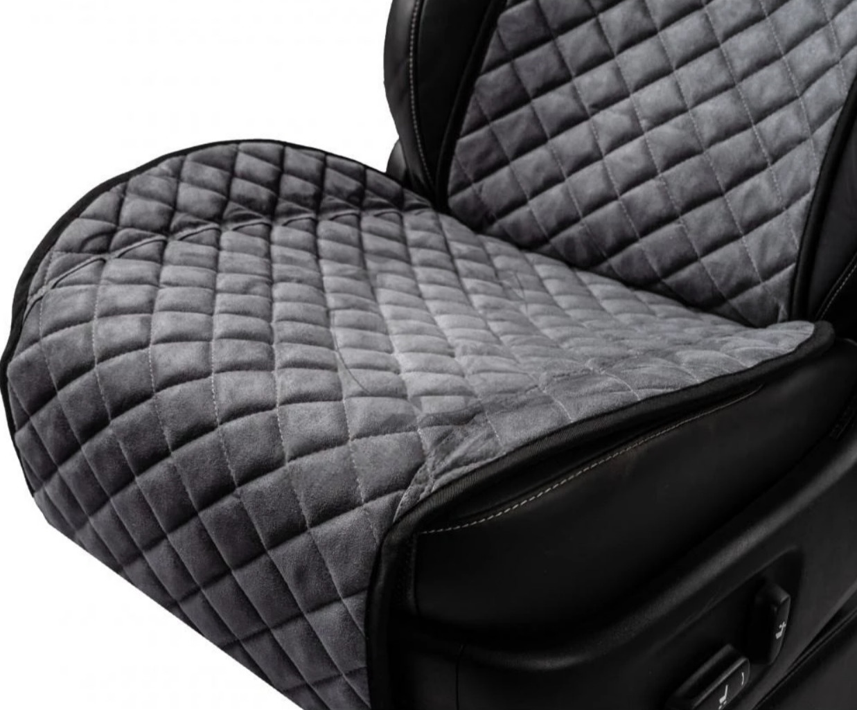 Накидки на передні сидіння із замші Сірий колір 2 шт