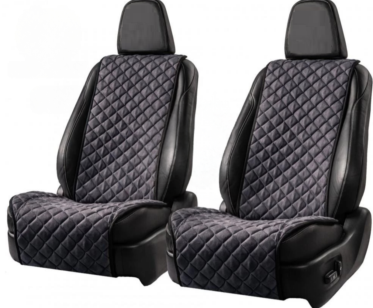 Накидки на передні сидіння із замші Темно-сірий колір