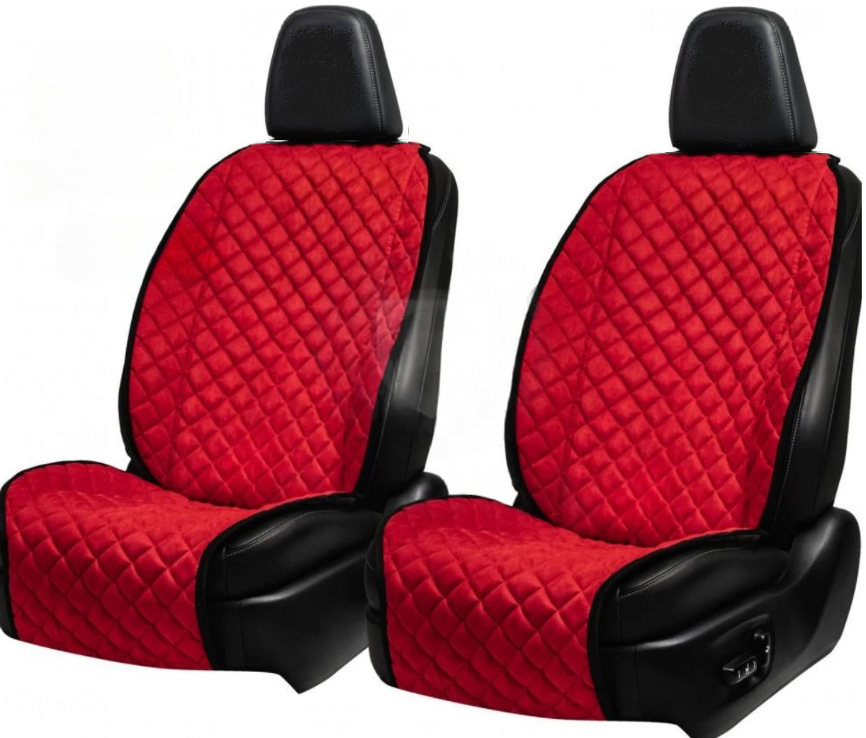 Накидки на передні сидіння із замші Червоний колір 2 шт