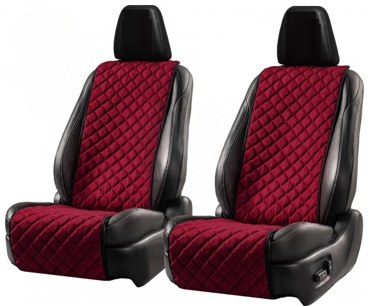 Накидки на сидіння із замші Повний комплект Бордові