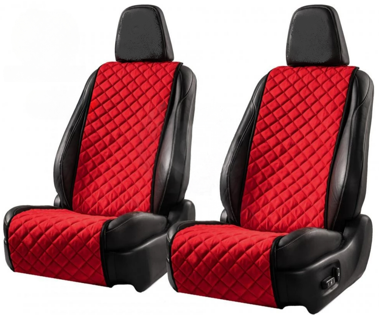 Накидки на передні сидіння із замші Червоний колір 2 шт
