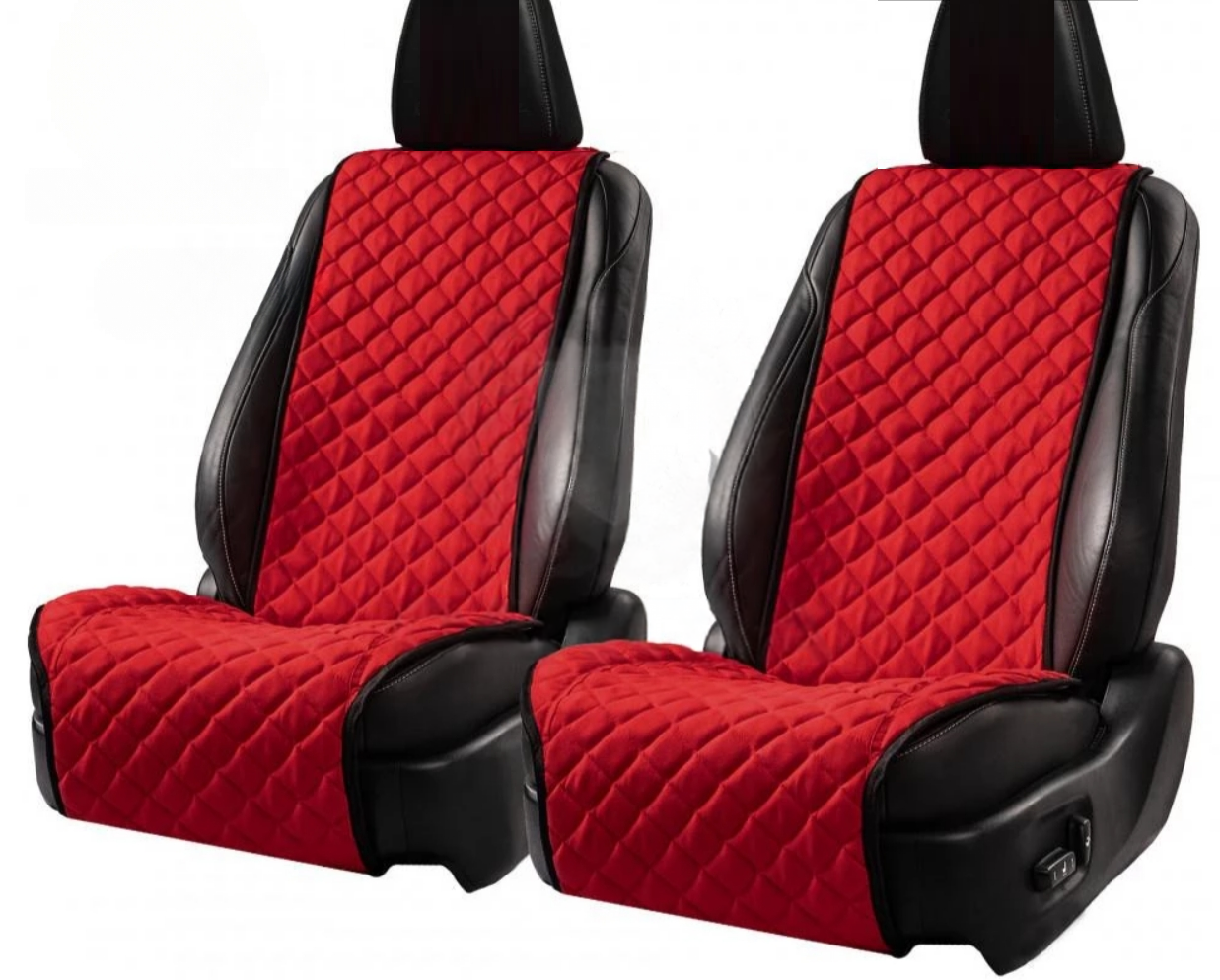 Накидки на сидіння із замші Повний комплект Червоні
