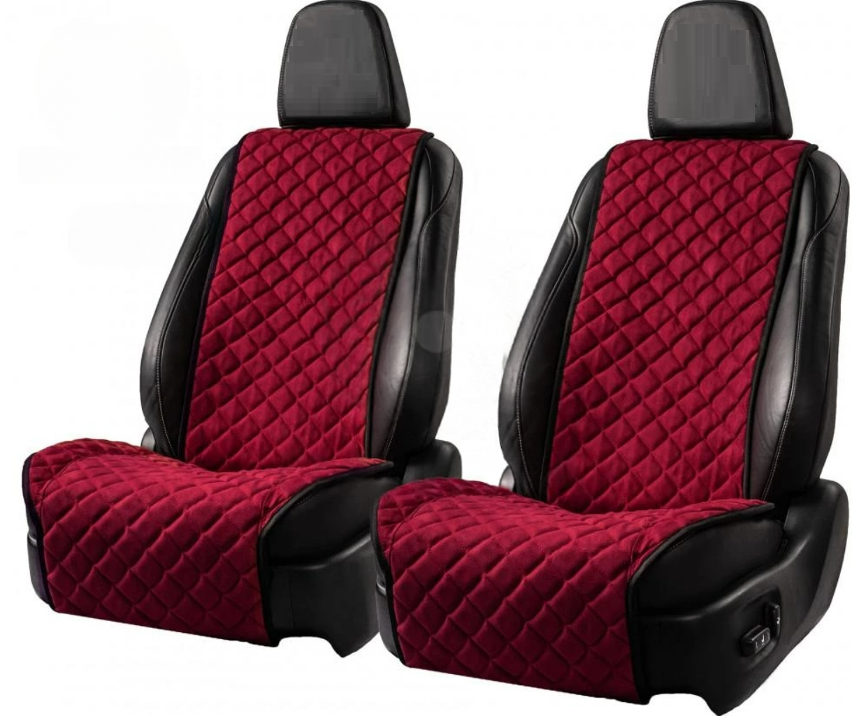 Накидки на сидіння із замші Повний комплект Бордові